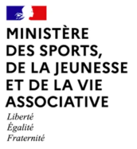 Logo Ministère des Sports, de la Jeunesse et de la Vie associative, partenaire de l'association Culture Loisirs 438 à La Réunion (974)
